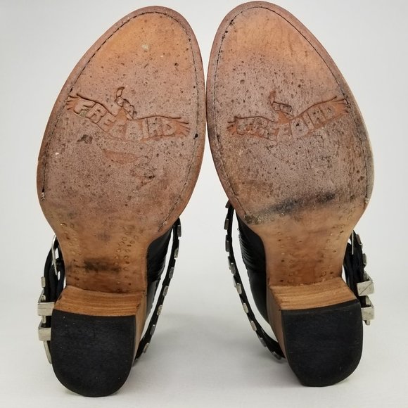 Freebird By Steven Blade Ankle Booties 8 Navy Blue - Picture 6 of 8